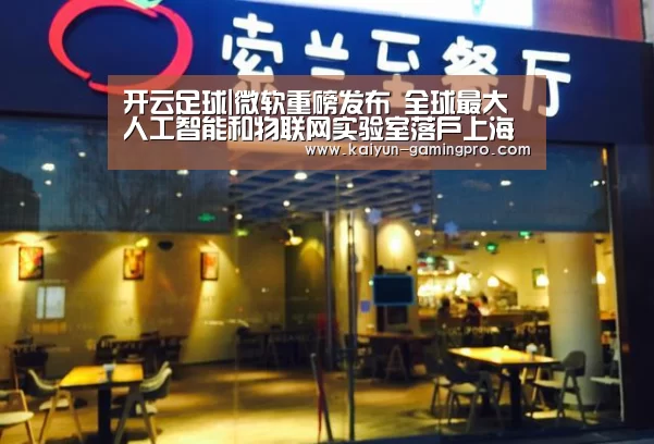 开云足球|微软重磅发布 全球最大人工智能和物联网实验室落户上海(图2) 开云篮球